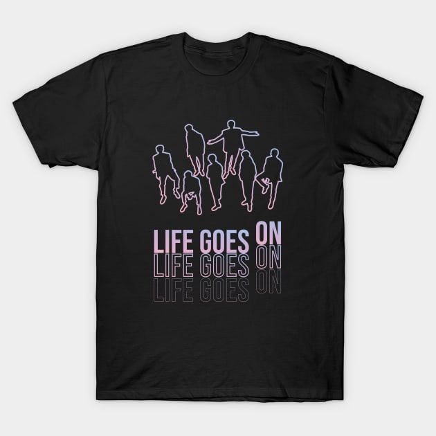 BTS Life Goes On Line Artwork Fanmade Merch & Accessories T-Shirt by Kopilensa Studio